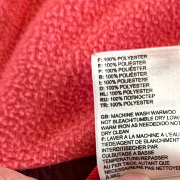 The North Face Women’s M Pink Polartec Classic Full Zip Hoodie Jacket Pockets - Picture 8 of 10